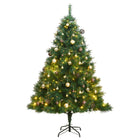 Kunstkerstboom Met Scharnieren 300 Led's En Kerstballen 240 cm with leds & rose gold balls