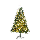 Kunstkerstboom Met Scharnieren 300 Led's En Kerstballen 240 cm with leds & rose gold balls