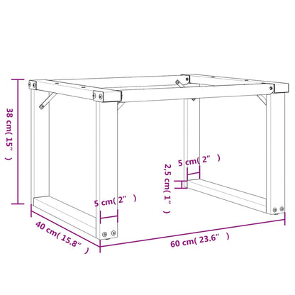 Salontafelpoten O-Frame 60X40X38 Cm Gietijzer