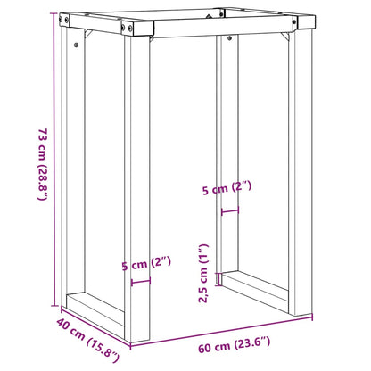 Eettafelpoten O-frame 60x40x73 cm gietijzer