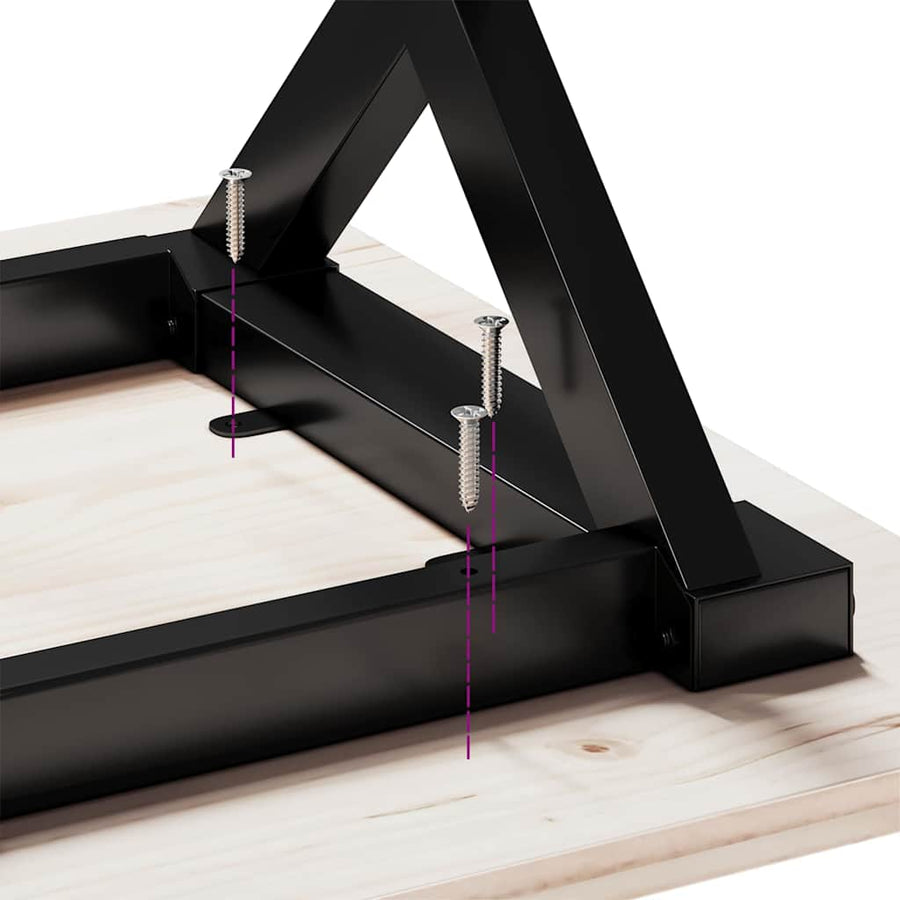 Eettafelpoten X-Frame 80X40X73 Cm Staal