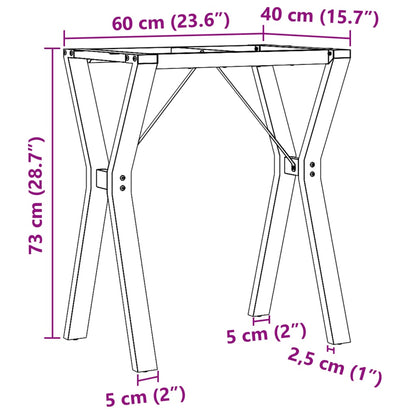Eettafelpoten Y-frame 60x40x73 cm gietijzer