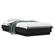 Bedframe zwart 100x200 cm met LED