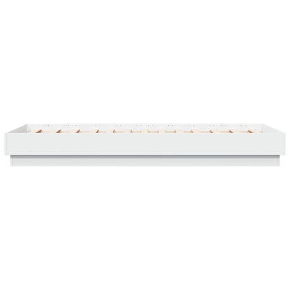 Bedframe Met Led-Verlichting Wit 75X190 Cm