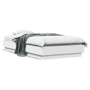 Bedframe 75x190 cm wit met LED-verlichting