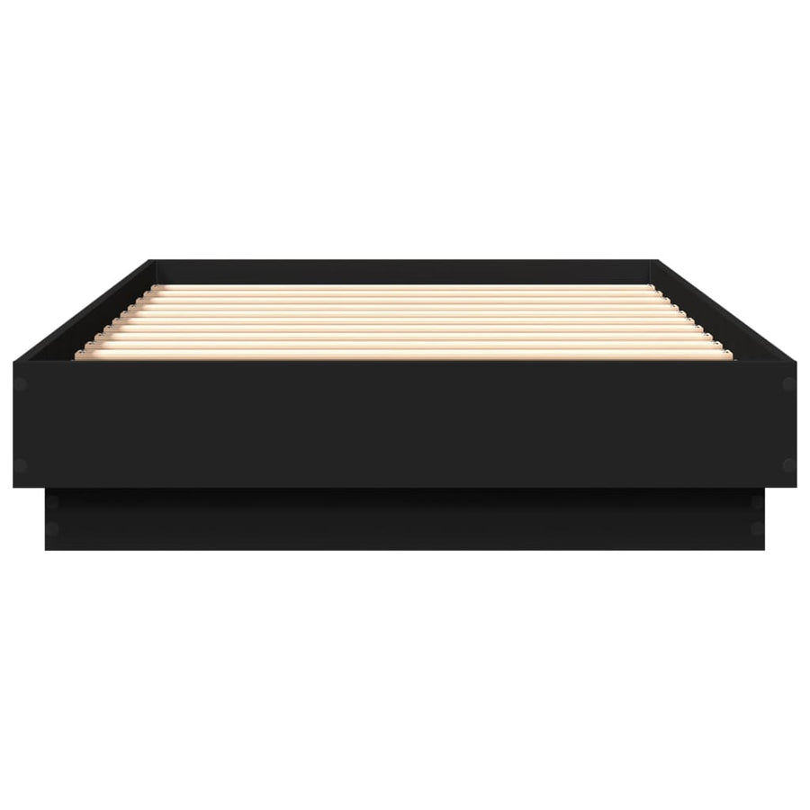 Bedframe Met Led-Verlichting Zwart 75X190 Cm