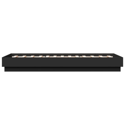 Bedframe Met Led-Verlichting Zwart 75X190 Cm