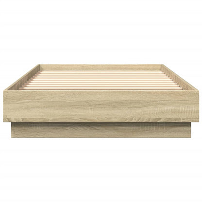 Bedframe Bewerkt Hout Sonoma Eikenkleurig 90X200 Cm