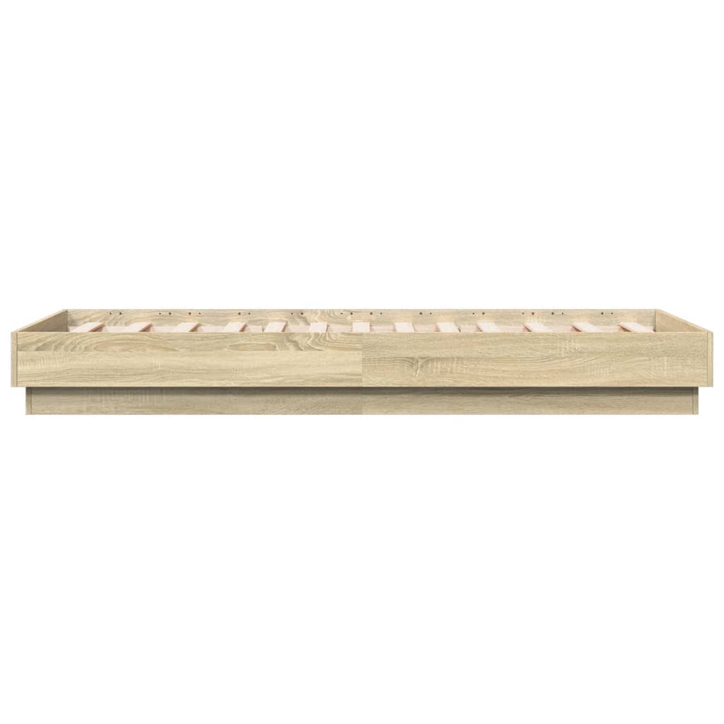 Bedframe bewerkt hout sonoma eikenkleurig 75x190 cm