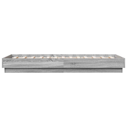 Bedframe bewerkt hout grijs sonoma eikenkleurig 75x190 cm