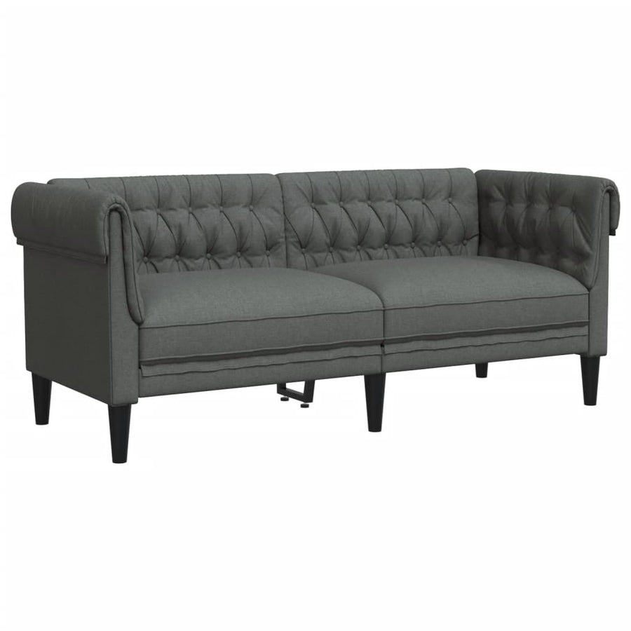 3-Delige Loungeset Stof Donkergrijs
