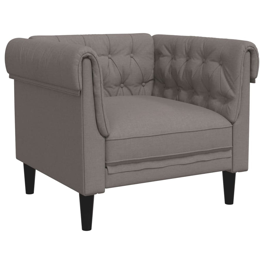 3-Delige Loungeset Stof Taupe Groen