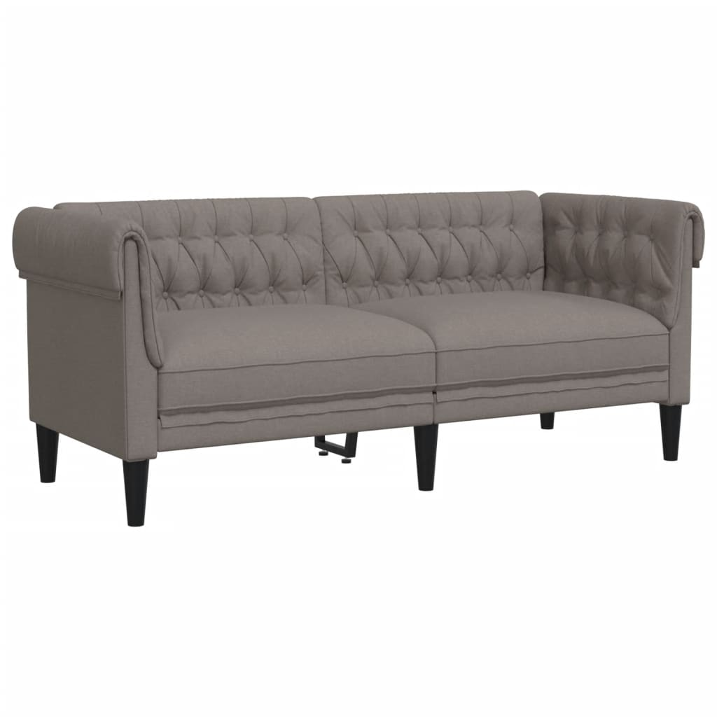 3-Delige Loungeset Stof Taupe Groen
