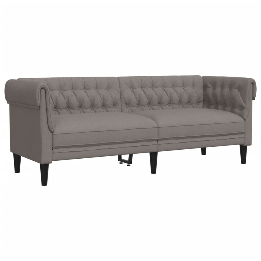 3-Delige Loungeset Stof Taupe Groen