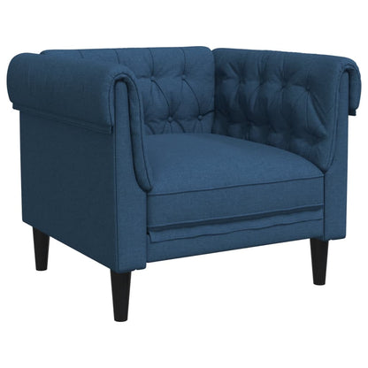 3-Delige Loungeset Stof Blauw