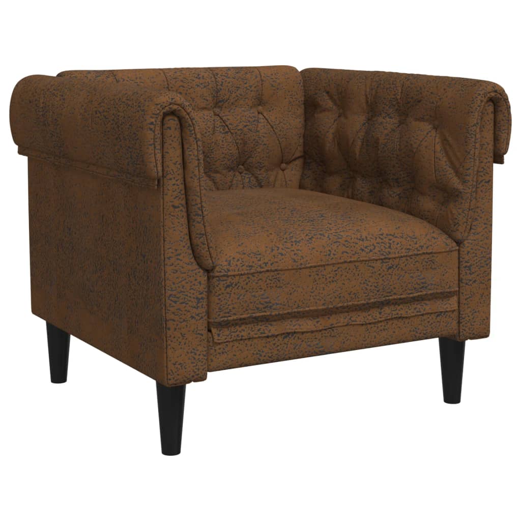 3-Delige Loungeset Stof Bruin