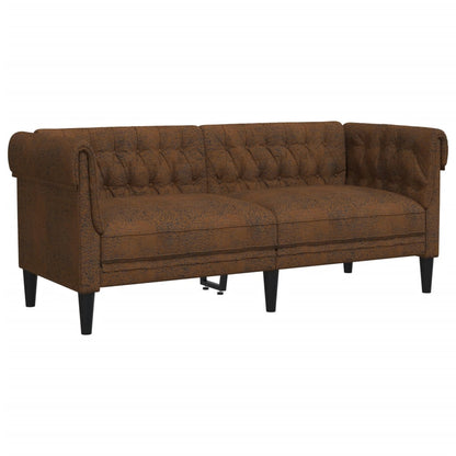 3-Delige Loungeset Stof Bruin
