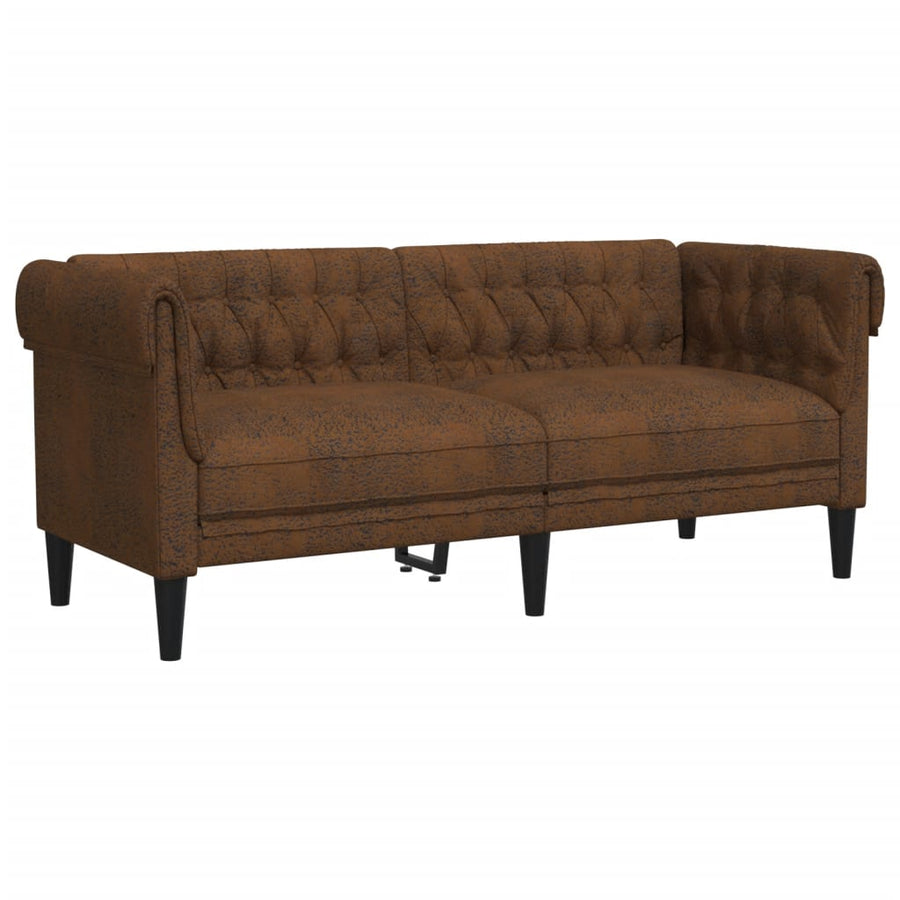 3-Delige Loungeset Stof Bruin