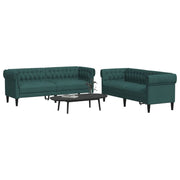 Loungeset 2-delig stof donkergroen