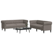 Loungeset 2-delig stof taupe
