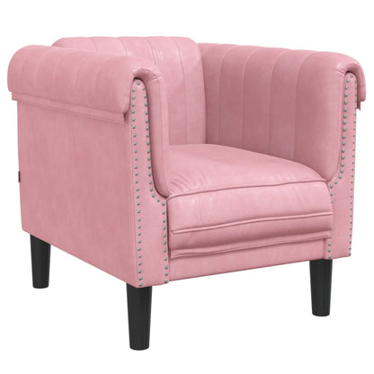 3-delige Loungeset fluweel roze