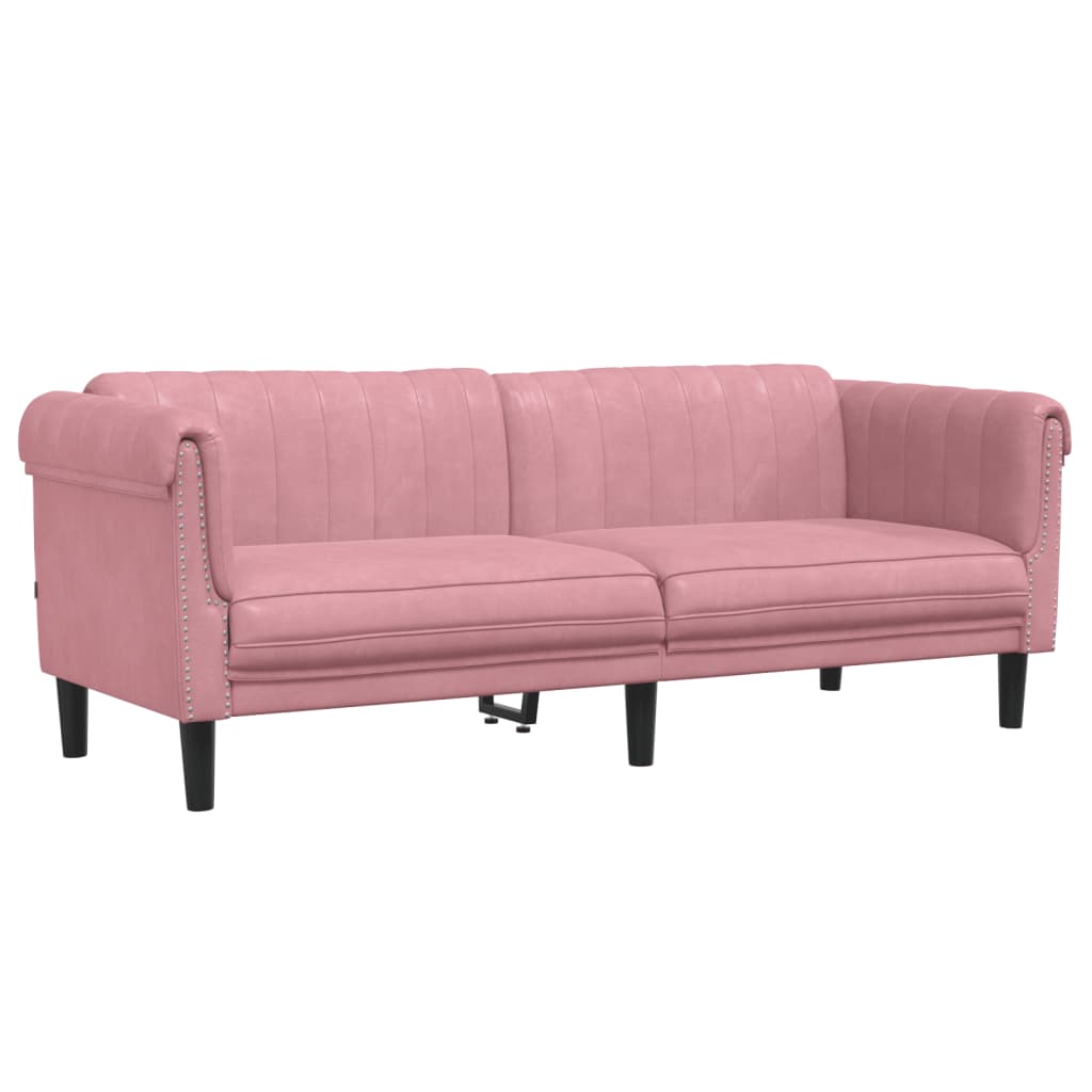3-delige Loungeset fluweel roze