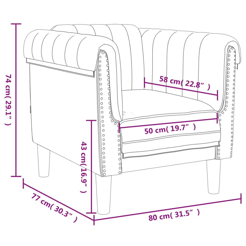 3-delige Loungeset fluweel wijnrood