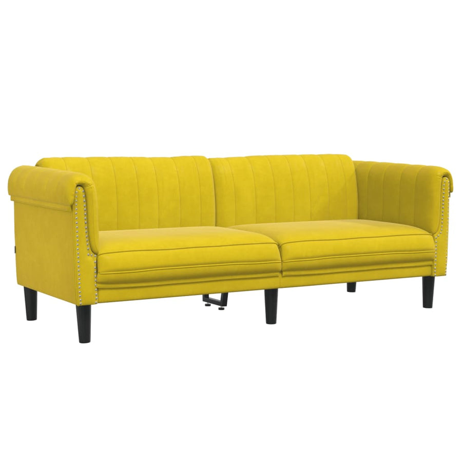 3-delige Loungeset fluweel geel