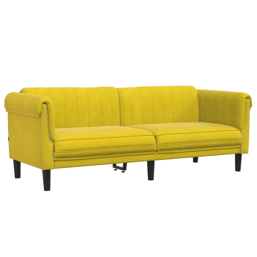 3-delige Loungeset fluweel geel