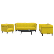 Loungeset 3-delig fluweel geel