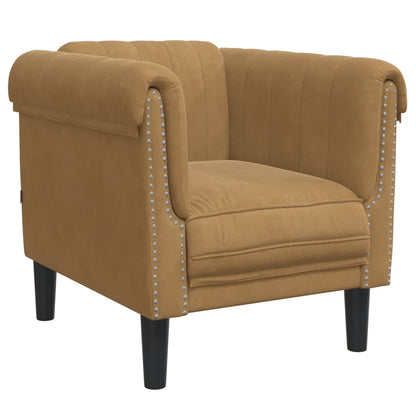 3-delige Loungeset fluweel bruin