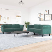 Loungeset 2-delig fluweel donkergroen
