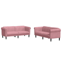 2-delige Loungeset fluweel roze