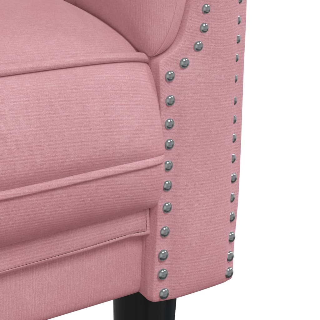 2-delige Loungeset fluweel roze