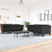 Loungeset 2-delig fluweel zwart