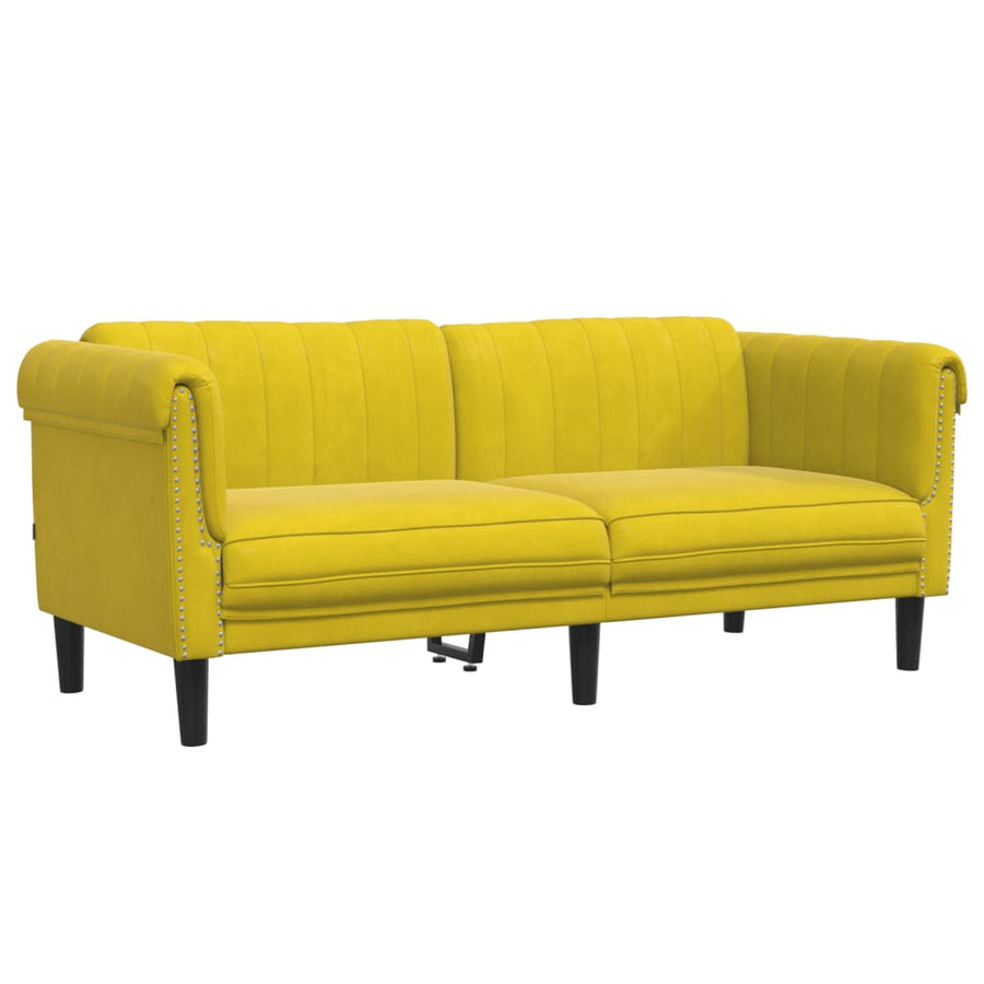 2-delige Loungeset fluweel geel