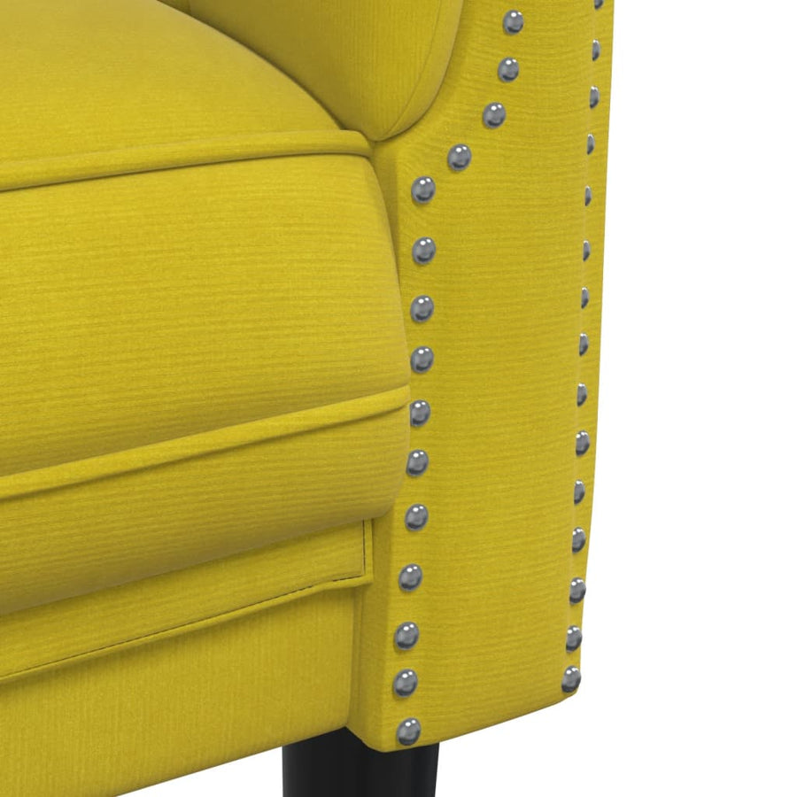 2-delige Loungeset fluweel geel