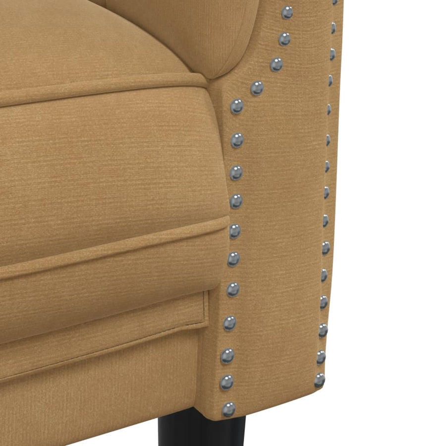 2-delige Loungeset fluweel bruin