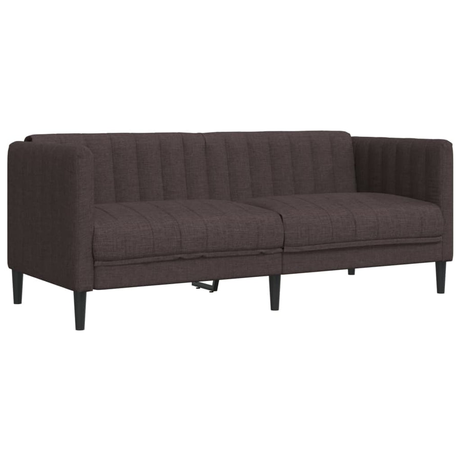 3-delige Loungeset stof donkerbruin