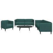 Loungeset 3-delig stof donkergroen