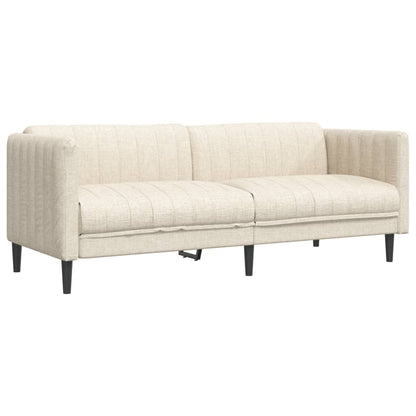 3-delige Loungeset stof crèmekleurig