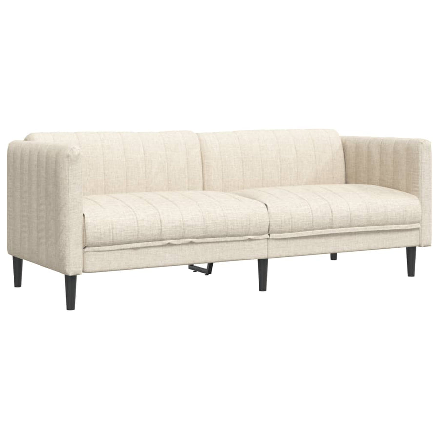 3-delige Loungeset stof crèmekleurig
