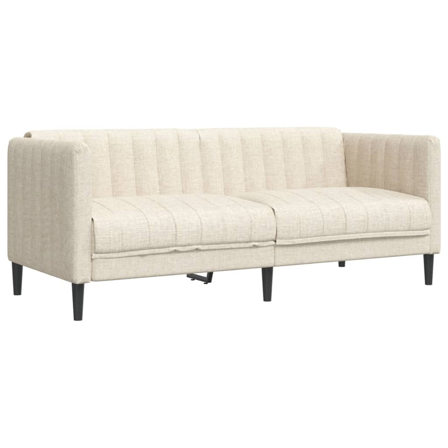 3-delige Loungeset stof crèmekleurig