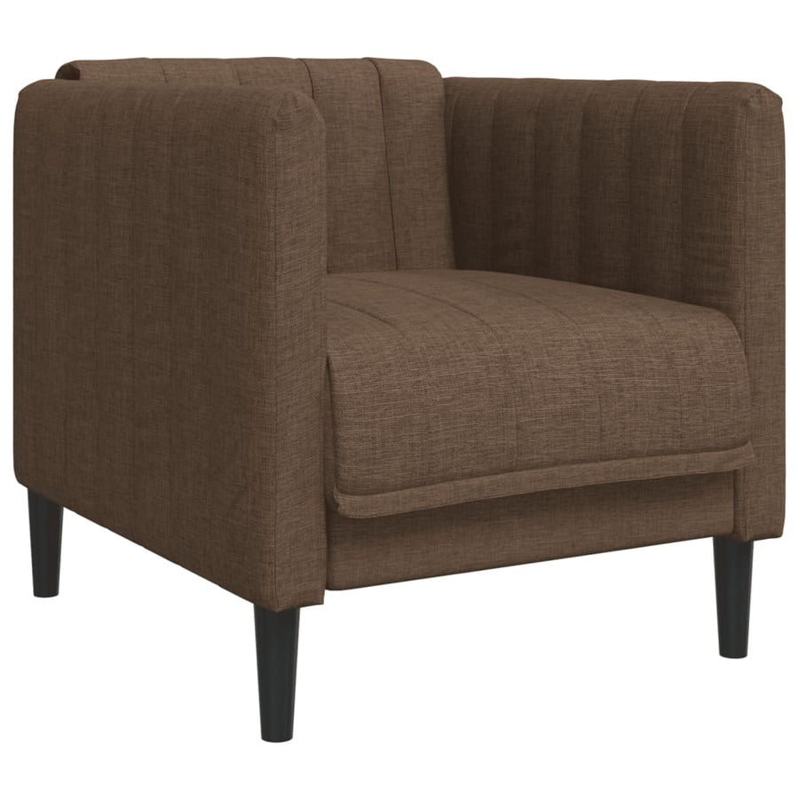 3-delige Loungeset stof bruin
