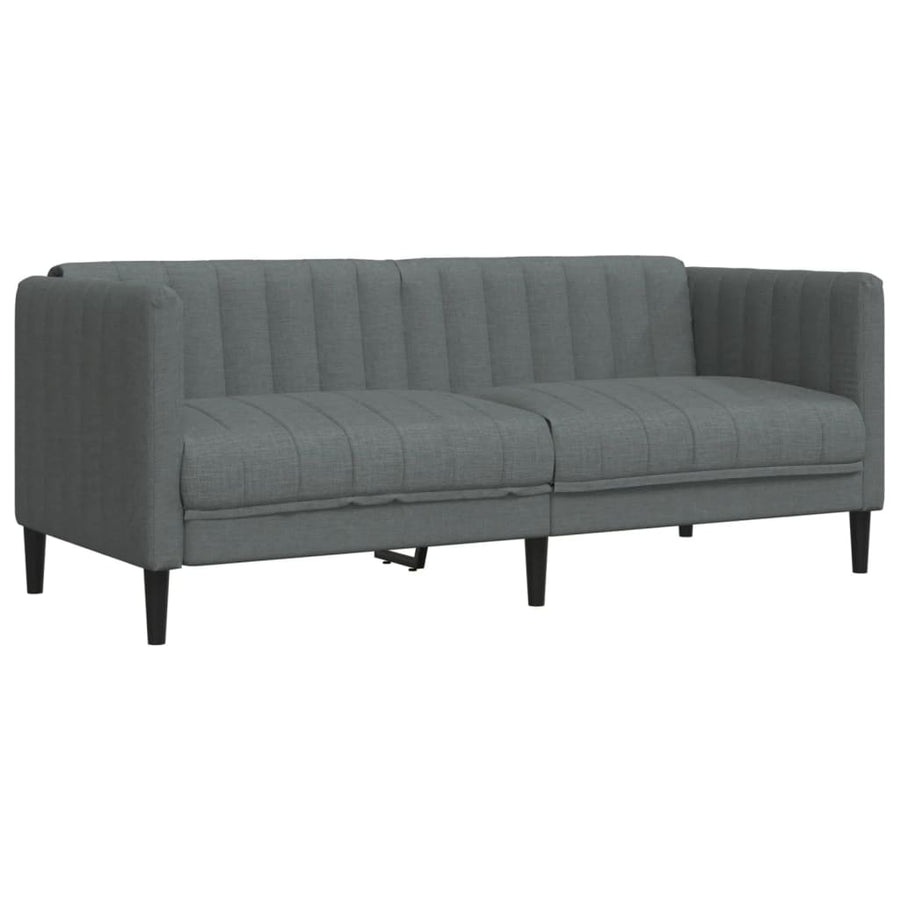 2-delige Loungeset stof donkergrijs