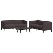 Loungeset 2-delig stof donkerbruin