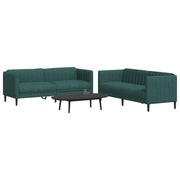 Loungeset 2-delig stof donkergroen