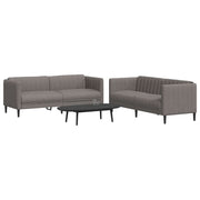 Loungeset 2-delig stof taupe