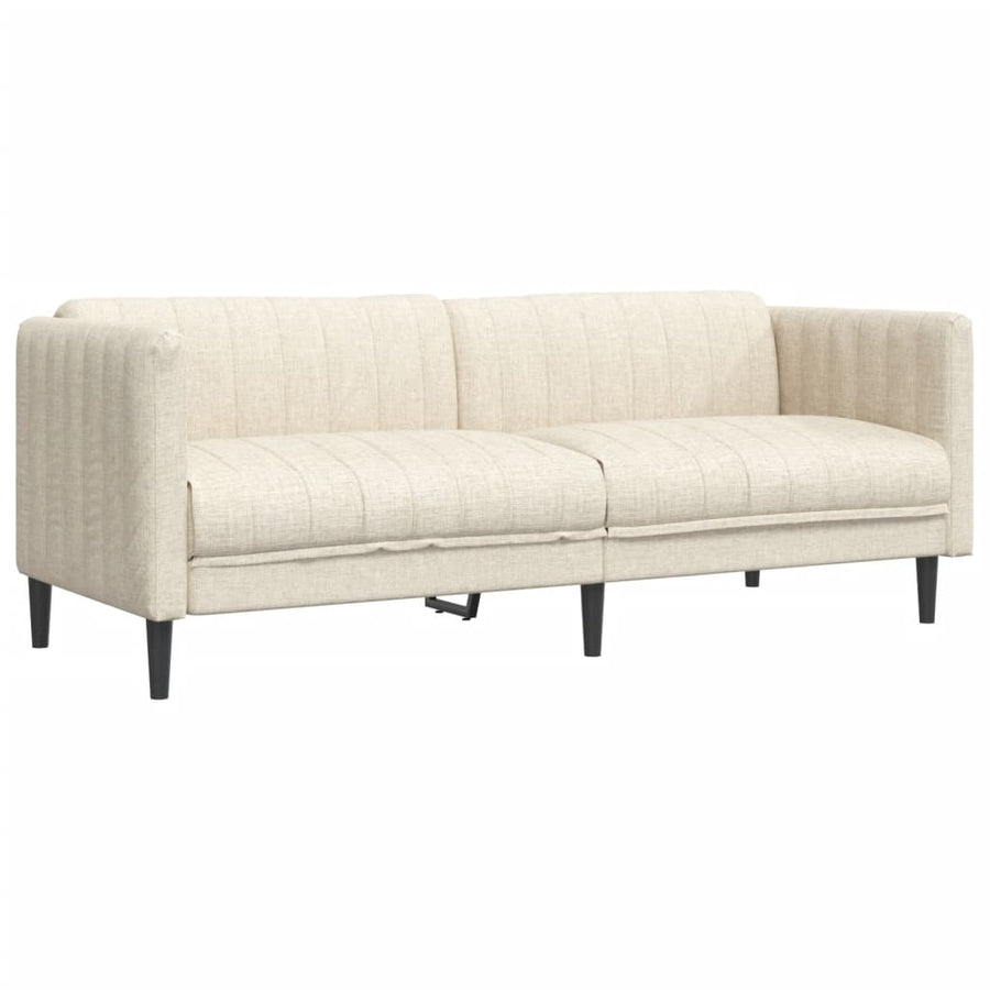 2-delige Loungeset stof crèmekleurig