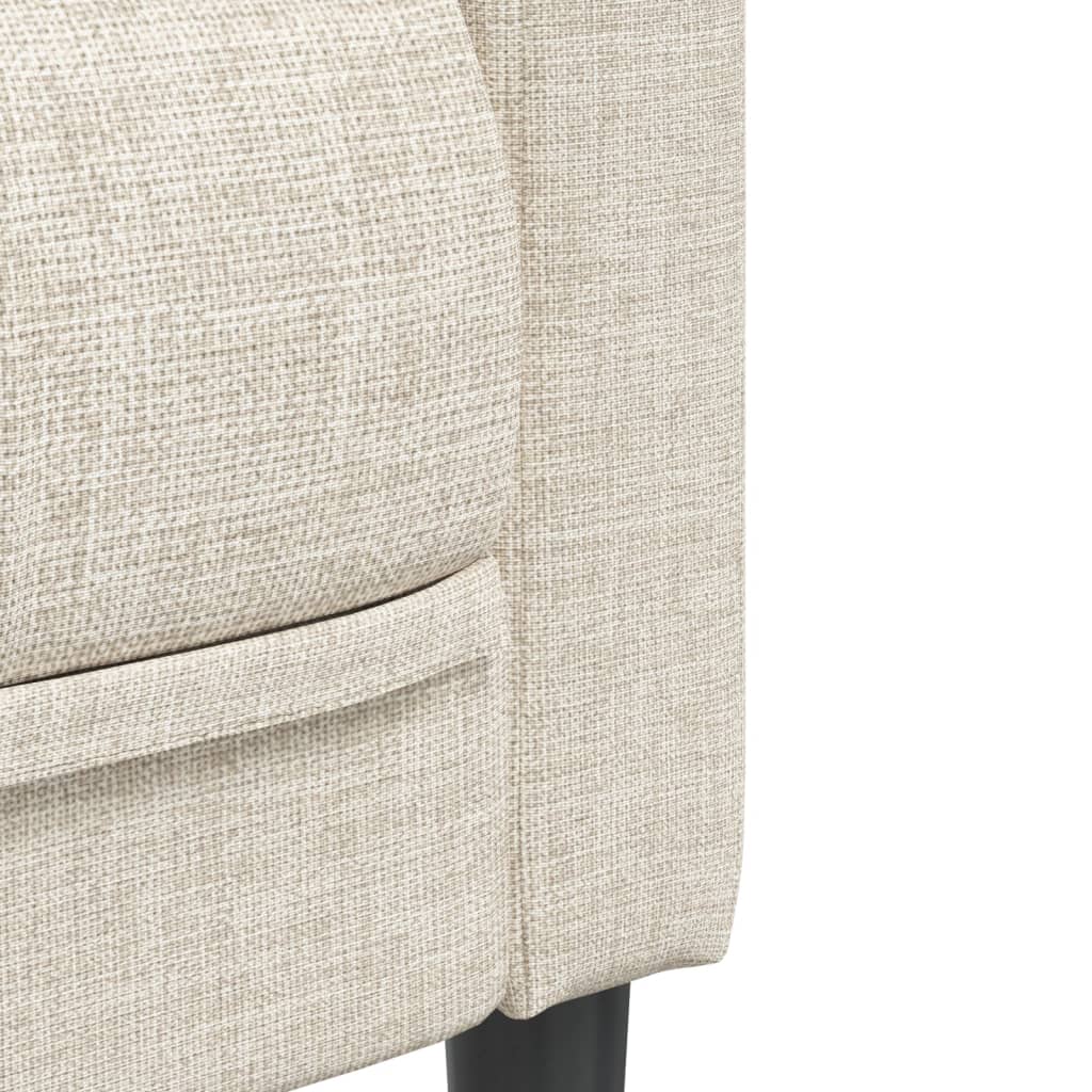 2-delige Loungeset stof crèmekleurig